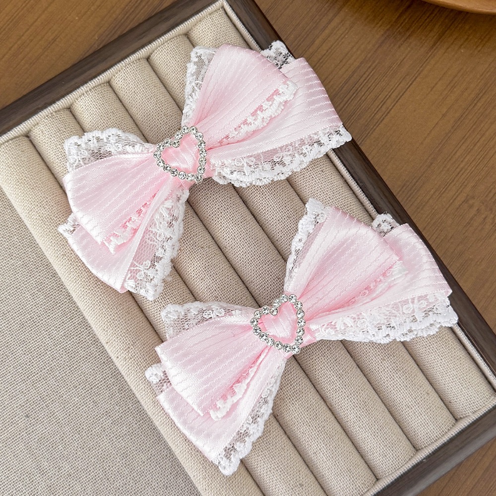 Lace Ribbon Trim - 1 пара заколок для волос в