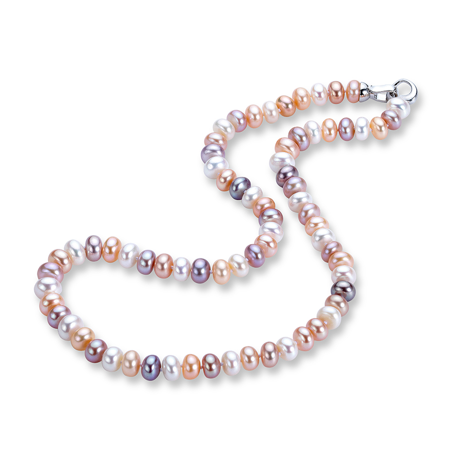 Pearl Trim Chain - Длинное ожерелье из натурального пресноводного жемчуга