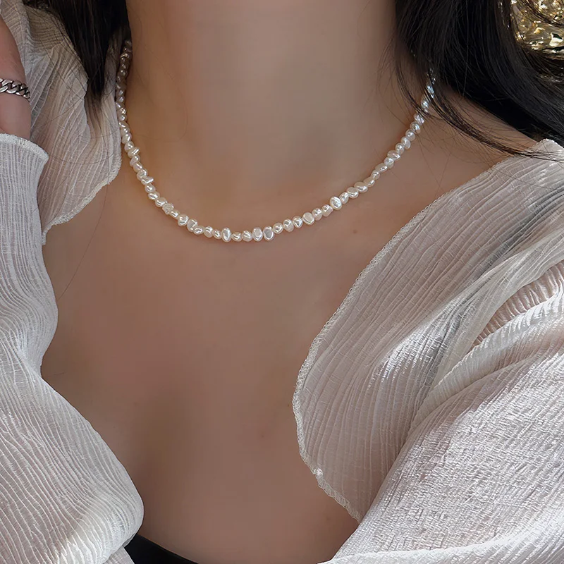 Pearl Trim Chain - Ожерелья Hengsheng из пресноводного жемчуга барокко