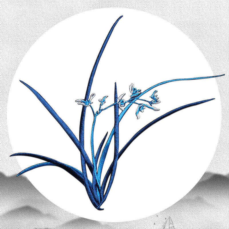 Applique Patch Flower - 1 шт., термоклейкие нашивки с орхидеей,