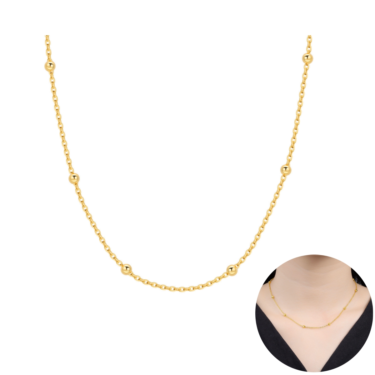 Ожерелье-подвеска Orstarry из  – обзор и цена Pearl Trim Chain