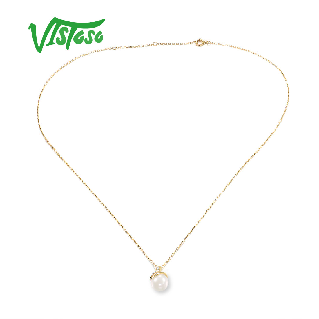 Женское Ожерелье с бриллиантам – обзор и цена Pearl Trim Chain