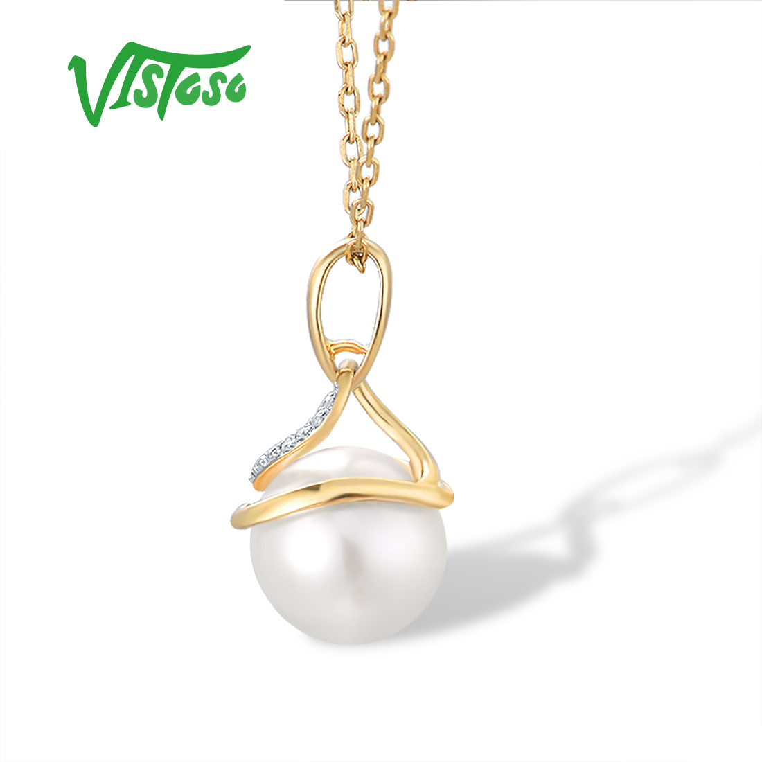 Женское Ожерелье с бриллиантам – обзор и цена Pearl Trim Chain