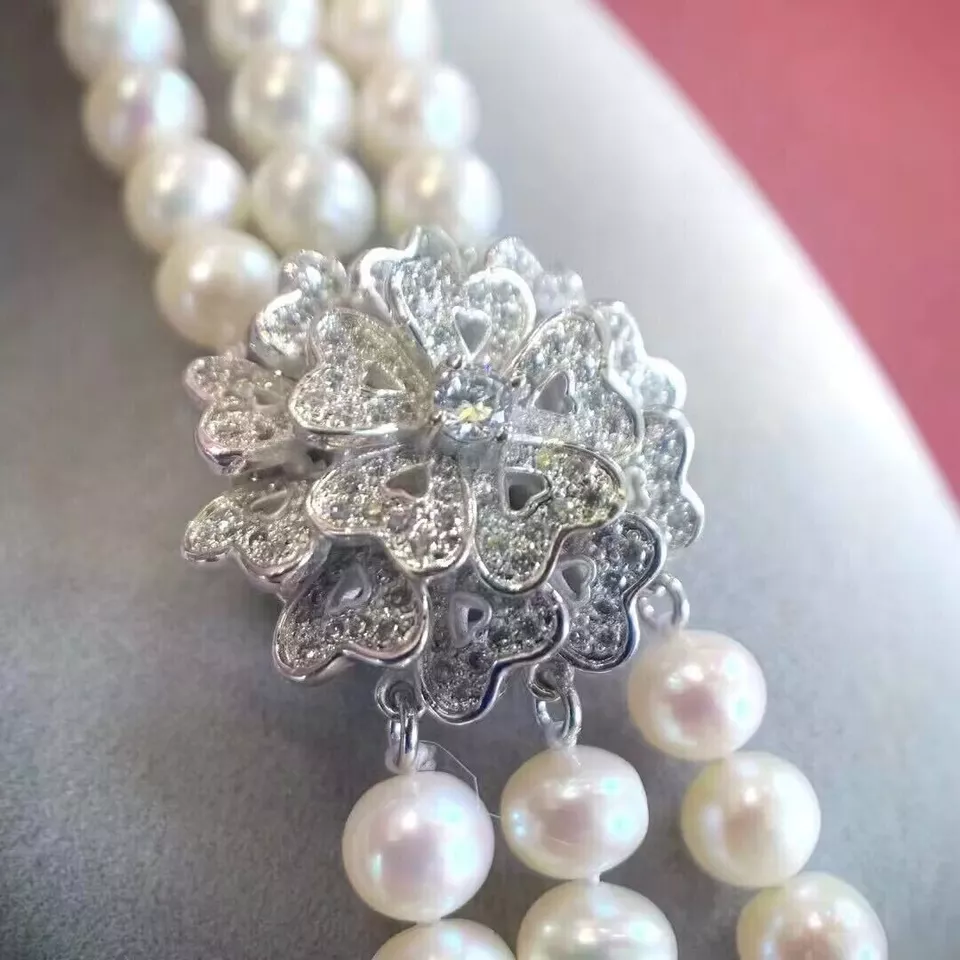 Жемчужное ожерелье из 3 нитей, – обзор и цена Pearl Trim Chain