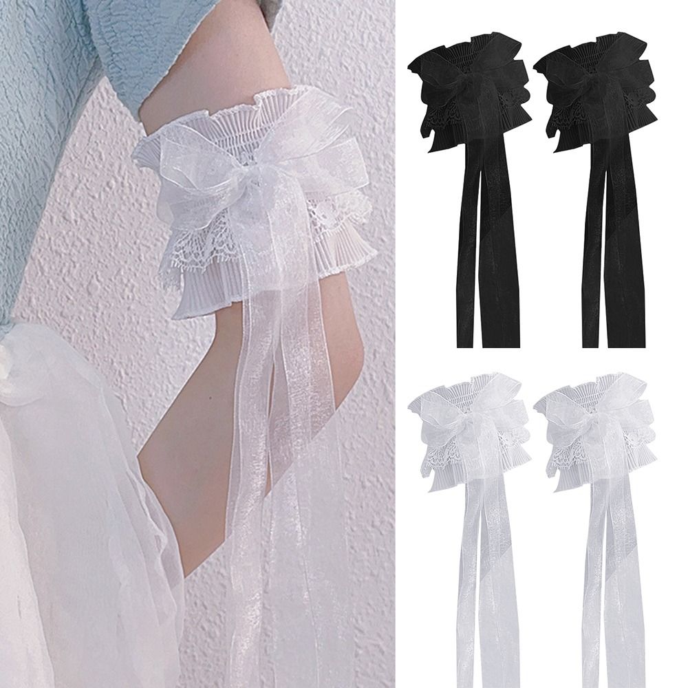 Нарукавники с бантом на руку э – обзор и цена Lace Ribbon Trim
