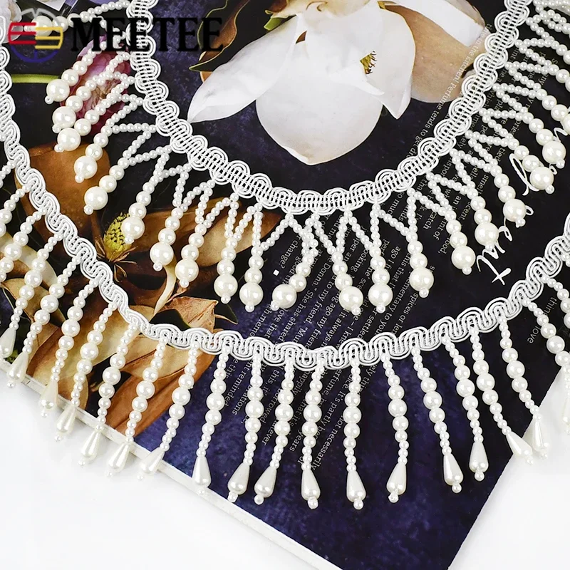 1/2 ярда жемчужная кисточка с  – обзор и цена Fringe Ribbon Sewing